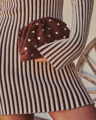 Crisetta Suede Studded Crossbody Bag