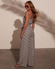 Cruise Escape Abstract Strapless Jumpsuit
