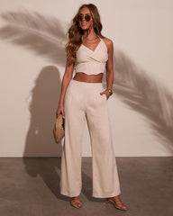 Melanie Wide Leg Linen Pants