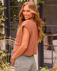 Rachele Ribbed Knit Sleeveless Sweater