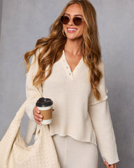 Chanie Knit Partial Button Top