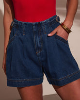 Canyon Canvas Belted Denim Shorts