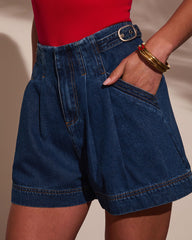 Canyon Canvas Belted Denim Shorts