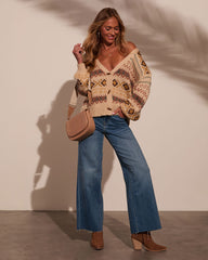 Dream Maker Abstract Knit Cardigan