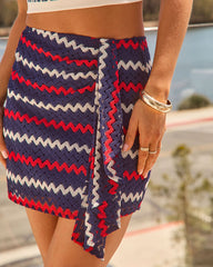 Lennie Wavy Striped Mini Skirt