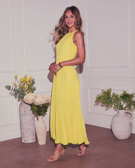 Coriene Pleated Maxi Dress