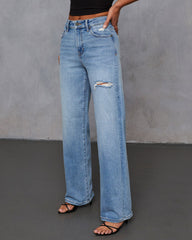 Leenah Stretch Distressed Bootcut Jeans