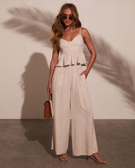 Pipper Pleated Linen Pant