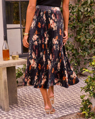 Dearest Bloom Plisse Midi Skirt