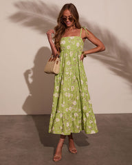 Jovanne Tiered Floral Maxi Dress