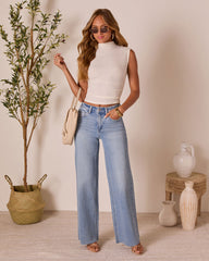 Celinah Stretch High Rise Wide Leg Denim