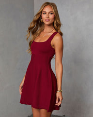 Caramel Moon Fit And Flare Mini Dress