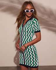 Dakota Wavy Stripe Mini Dress