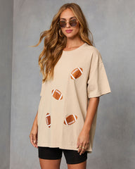 Stadium Shine Oversized Football Graphic Tee