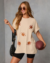 Stadium Shine Oversized Football Graphic Tee