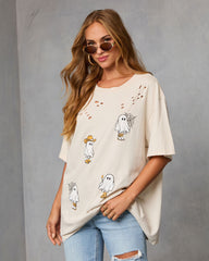 Ghost Rider Distressed Oversized Graphic Tee