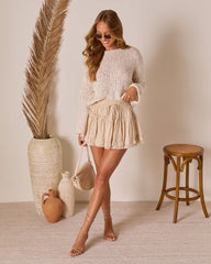 Whispering Palms Open Knit Sweater