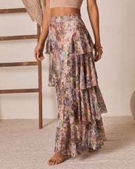 Reissa Tiered Maxi Skirt