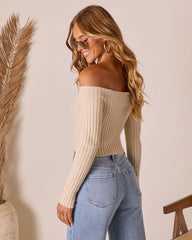 Soft Focus Off The Shoulder Knit Top