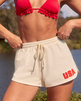 American Belle USA Embroidered Sweat Shorts