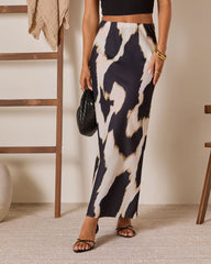 Serrah Animal Print Maxi Skirt