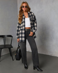 Tawny Grace Plaid Shirt Jacket