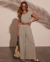 Washed Away Striped Wide Leg Pants