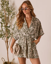 Barely Bloom Surplice Romper