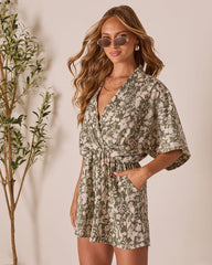 Barely Bloom Surplice Romper