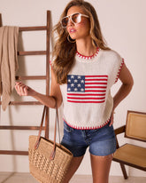 Americana Honey American Flag Sweater