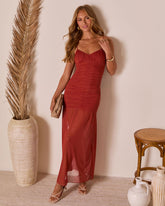 Sweet Moments Fishtail Maxi Dress