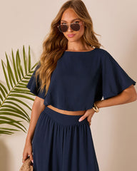 Island Sway Pleated Blouse