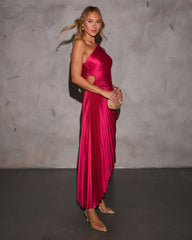Modern Day Glam One Shoulder Asymmetrical Maxi Dress
