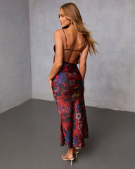 Golden Garden Slip Midi Dress