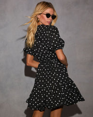 Rosemarie Polka Dot Fit And Flare Mini Dress