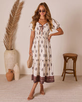 Creslen Fit And Flare Midi Dress