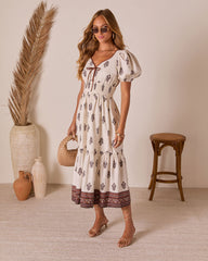 Creslen Fit And Flare Midi Dress