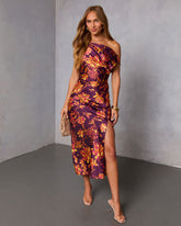 Blushed Harvest Cowl Midi Dress