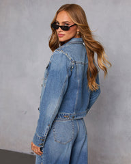 Burnt Sugar Stud Embellished Denim Jacket