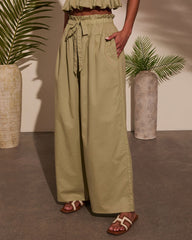 Fern Waist Tie Wide Leg Pants