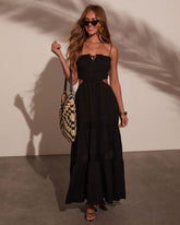 Valina Tiered Cut Out Maxi Dress