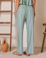 Ediena Striped Linen Pants