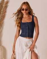Teslen Denim Tank