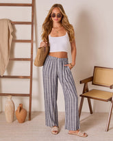 Sunspill Striped Linen Pants