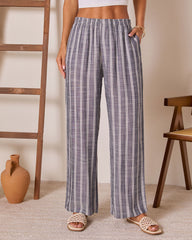 Sunspill Striped Linen Pants