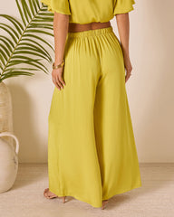 Island Drift Pleated Wide Leg Pants