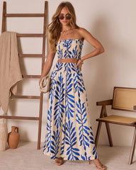 Reynah Tropical Smocked Top