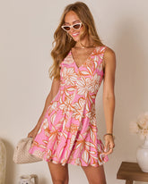 Blissful Garden Fit And Flare Mini Dress