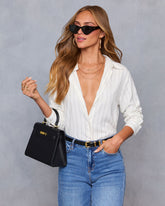 Ramos Pinstripe Button Down Top