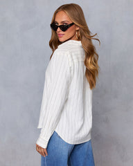 Ramos Pinstripe Button Down Top